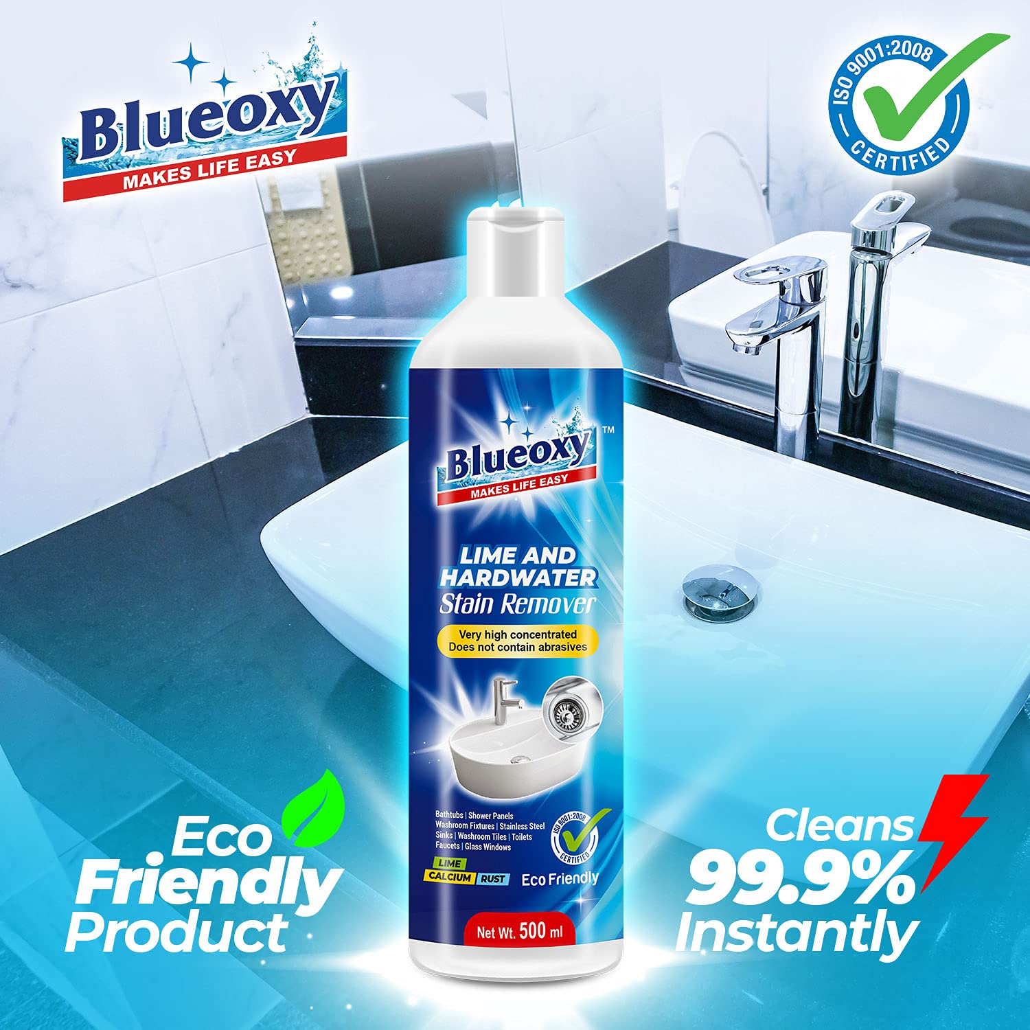 Cleaning Sinks, Tubs, and More with Blueoxy Lime & Hardwater Stain ...