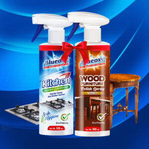 Combo 6 kitchen cleaner & degreaser spray + wood furniture polish spray